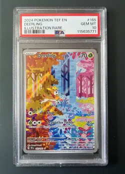 PSA 10 Pokemon Card Deerling 165/162 Temporal Forces IR Pokemon TCG - Image 1