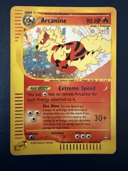 Arcanine Holo Rare 2003 WOTC Pokemon Card H2/H32 Aquapolis NM - Image 1