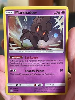 POKEMON MARSHADOW #SM85 PROMO BLACK STAR COSMOS HOLOFOIL NM CARD - Image 1