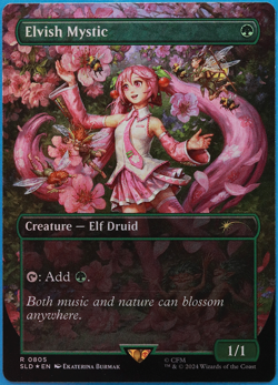 Elvish Mystic (Secret Lair 805 Promo) FOIL NM MTG MAGIC CARD (499885) ABUGames - Image 1