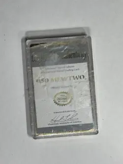 1999 Pokemon "Mewtwo" 23 Karat Gold Plated Special Edition Trading Card Collect - Image 3