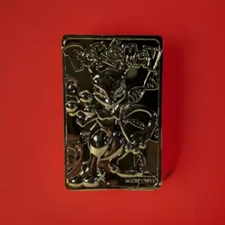 1999 Pokemon "Mewtwo" 23 Karat Gold Plated Special Edition Trading Card Collect - Image 4