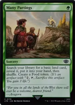 0176 MANY PARTINGS COMMON THE LORD OF THE RINGS MTG CARD - Image 1