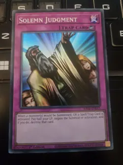 YU-GI-OH CARD RA02-EN075 SOLEMN JUDGMENT SUPER RARE - Image 1