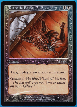 Diabolic Edict (Arena Promo) FOIL NM MTG MAGIC CARD (499880) ABUGames - Image 1