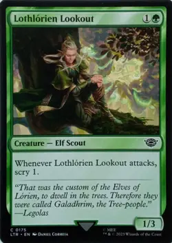 0175 LOTHLORIEN LOOKOUT COMMON THE LORD OF THE RINGS MTG CARD - Image 1