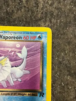 Dark Vaporeon 45/82 - Team Rocket Vintage Pokemon Card MP - Image 4
