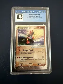 CGC 8.5 Hitmonchan ex 2003 EX Ruby & Sapphire 98/109 Holo Pokemon Card - Image 1