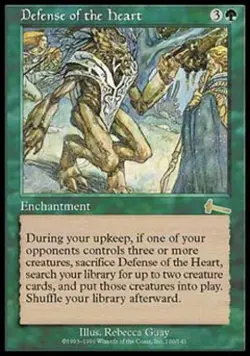 MTG English Defense of the Heart NM Normal Urza's Legacy - Image 1