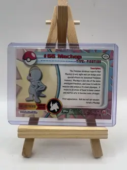 1999 Topps Pokemon TV Animation Edition Machop #66 Green Topps Logo LP - Image 2