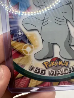 1999 Topps Pokemon TV Animation Edition Machop #66 Green Topps Logo LP - Image 5