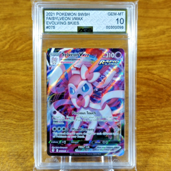 Pokemon SWSH Evolving Skies Sylveon VMAX 075/203 AGS Gem-MT 10 FA Holo Rare 2021 - Image 1