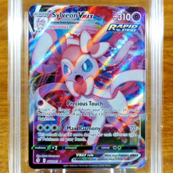 Pokemon SWSH Evolving Skies Sylveon VMAX 075/203 AGS Gem-MT 10 FA Holo Rare 2021 - Image 2