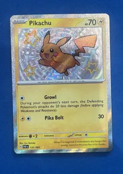 Pikachu 131/091 Paldean Fates Shiny Baby Holo Rare 🔥 Pokemon - Image 1