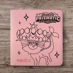 Vault X - 12 Pocket eXo-Tec Zip Binder Folder - Pink Pokemon Prismatic Evolution - Image 1