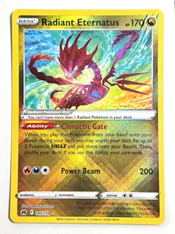 Radiant Eternatus 105/159 Ultra Rare Crown Zenith Pokemon - Pack Fresh Near Mint - Image 1