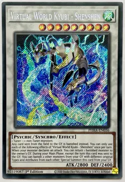 PHRA-EN036 Virtual World Kyubi - Shenshen - Secret Rare 1st Ed Near Mint YuGiOh - Image 1