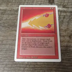 Magic The Gathering MTG Fork Revised 3rd MP Good Ungraded - Image 1