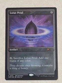 MTG FOIL Lotus Petal 30th Birthday Foil Etched - Promo - Image 1