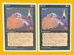 MTG GREED (x2) 4th Edition (OldManMTG 009-830) - Image 1