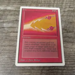 Magic The Gathering MTG Fork Unlimited 1993 MP Good Ungraded - Image 1