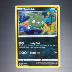 2020 POKEMON TCG TRUBBISH #110/185 SW+SH VIVID VOLTAGE COMMON TRADING CARD TC - Image 1