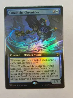 MTG - Coralhelm Chronicler - Extended Art - FOIL - Zendikar Rising - Image 1