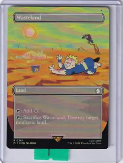 Wasteland (Borderless) FOIL * Fallout Commander- Variants MTG - Image 1