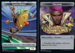 Clown Robot Token (002) // Treasure Token (012) - Foil x1 - Unfinity - NM-Mint, - Image 1