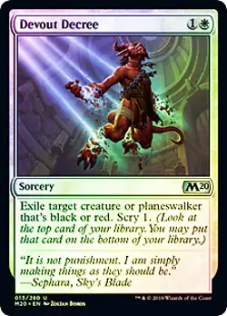 Devout Decree FOIL Core Set 2020 / M20 NM White Uncommon MAGIC MTG CARD ABUGames - Image 1