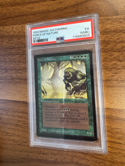 1993 Magic the gathering beta force of nature PSA 5 (MK) - Image 1