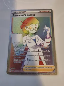 Roseanne's Backup 180/172 Brilliant Stars Rainbow Secret Rare Pokemon Card - Image 1