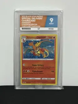 Pokemon TCG Special Delivery Charizard Promo Card SWSH075 ACE MINT 9 - Image 1