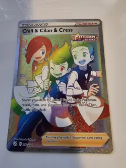 Pokemon Chili & Cilan & Cress Rainbow Fusion Strike 273/264 Secret Rare Card - Image 1