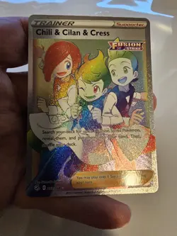 Pokemon Chili & Cilan & Cress Rainbow Fusion Strike 273/264 Secret Rare Card - Image 3