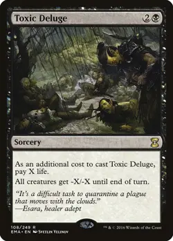 Toxic Deluge Eternal Masters HEAVILY PLD Black Rare MAGIC MTG CARD ABUGames - Image 1