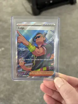 Pokemon TCG Judge 222/182 Destined Rivals Ultra Rare Full Art Card NM/Mint - Image 1