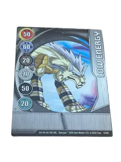 Low Energy 4/48b BA199-GA-SM-GBL Bakugan Battle Brawlers Metal Card - Image 1