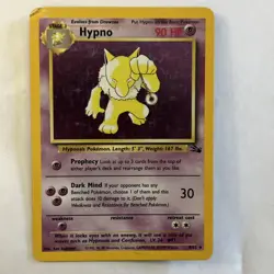 Pokemon TCG Hypno Fossil Holo Card 8/62 Unlimited Rare - Image 1