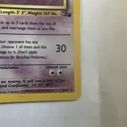 Pokemon TCG Hypno Fossil Holo Card 8/62 Unlimited Rare - Image 4