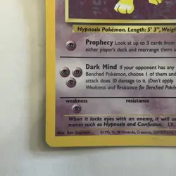 Pokemon TCG Hypno Fossil Holo Card 8/62 Unlimited Rare - Image 5