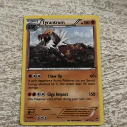 TYRANTRUM Cosmo Holo Pokemon Card XY Furious Fists 62/111 LP - Image 1