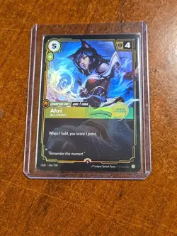 2025 Gen Con League Of Legends Riftbound Launch Exclusive Promo Card Ahri - Image 1