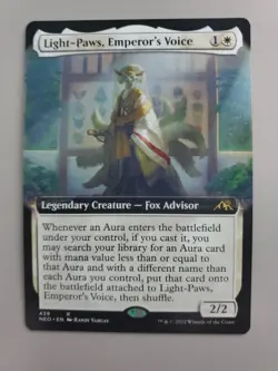 MTG Light-Paws, Emperor's Voice Kamigawa: Neon Dynasty Extended Art Rare - Image 1