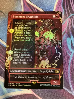 Summon: Brynhildr (Borderless Foil) Final Fantasy MTG English - Image 1