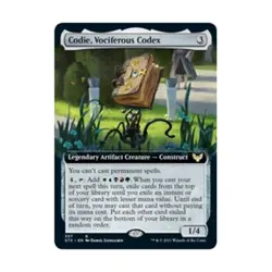 WOTC MtG Strixhaven: School of Codie, Vociferous Codex (Extended Art) (R) NM - Image 1