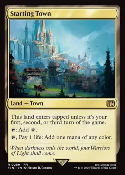 Magic the Gathering MtG Final Fantasy Rare Foil Starting Town #289 - Image 1