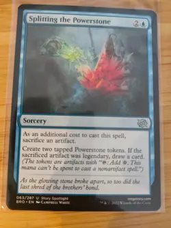 MTG Splitting the Powerstone 063 The Brothers' War M/NM Free UK P&P - Image 1