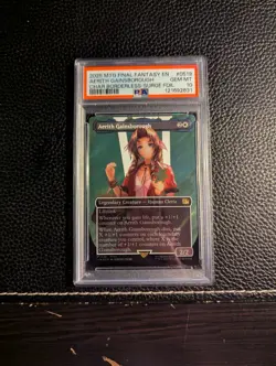 PSA 10 GEM MINT Aerith Gainsborough 0519 Borderless Surge Foil Final Fantasy MTG - Image 1