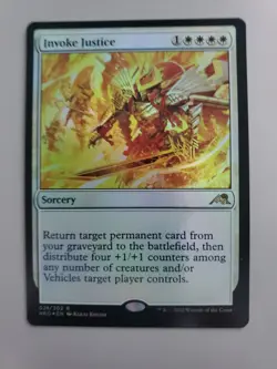 MTG Invoke Justice Kamigawa: Neon Dynasty Foil Rare - Image 1